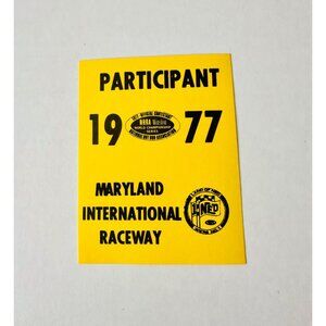 1977 Maryland International Raceway Participant Sticker Decal Vintage NHRA Drag
